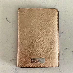 Henri bendel rose gold passport holder